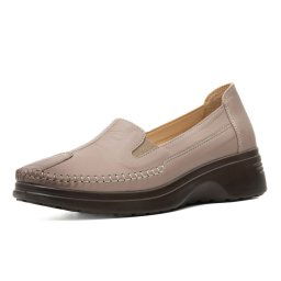 Pantofi dama din piele naturala, BIO.Flex, 134 B, bej