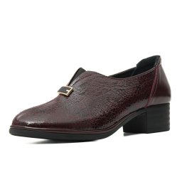 Pantofi dama din piele naturala, Dogati, 345 B, bordo