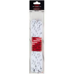 Set 2 perechi sireturi Nijdam, 180 cm, Alb/Negru