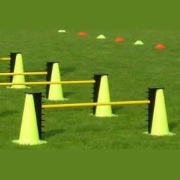 Set obstacol Liski (7 pozitii 10-40 cm, 2 conuri 40 de cm, 2 suporti -1 bara)