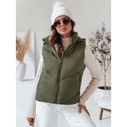 Vestă matlasată pentru femei LIKEHUGS verde