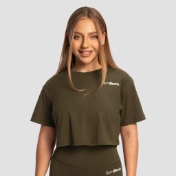 GymBeam Tricou pentru femei Cropped Limitless Espresso M