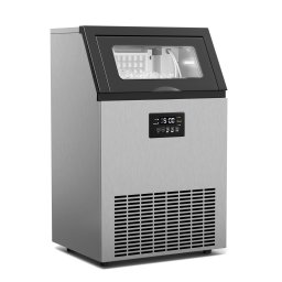 Klarstein Mașină de gheață industrială Glacial, 55 kg, cu afișaj LED și fereastră. (HEA-Glacial-XXXL-Sil)