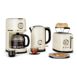 Klarstein Set de mic dejun Victoria, Prăjitor de pâine, fierbător, aparat de cafea ()