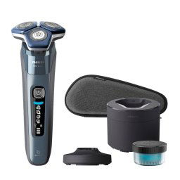 Aparat De Ras Philips Series 7000 S7882/55 Umed Si Uscat Electric Acumulator Husa Albastru