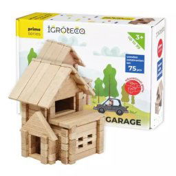 Set de construcție din lemn - Casă cu garaj, 75 piese