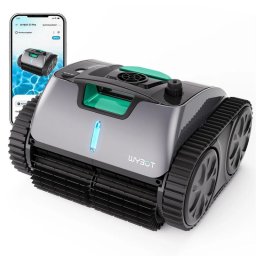 Robot curatare piscine fara fir Wybot C1 Pro, 65W, SMART, Pana la 150 m², 3 moduri, Auto-parcare, Auto-revers, IPX8, Gri