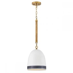 Pendul Nash HK-NASH-P-HB, 1xE27, D25,4cm, alb, alamă