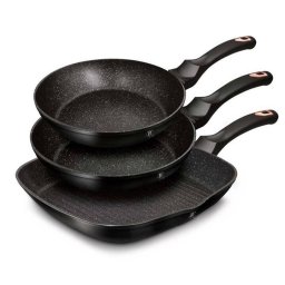 Tigai si seturi Frying pan set 20/24/28 cm Berlinger Haus BH/6156 Black Rose Collection