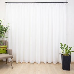 Perdea tip in Hiko Angie Linen alb, cu rejansa la alegere