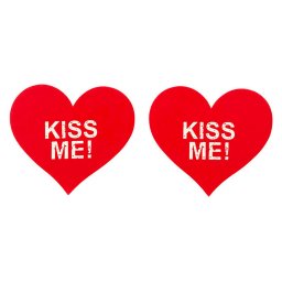 SuperLove Heart Nipple Covers Kiss Me! Red