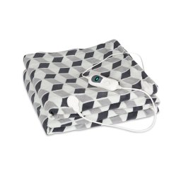 Klarstein Dr. Watson XXL, pătură electrică, 120 W, 200 x 180 cm, fleece de coral, gri, pătrate (HZD2-DrWatsonXXL-SQ)
