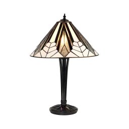 Endon 63939 - Lampă de masă Tiffany ASTORIA, 2 x E27, max. 60 W, 230 V, Ø 40 cm