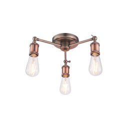 Endon 76124 - Spot halogen 3xE27/10W/230V crom mat/cupru
