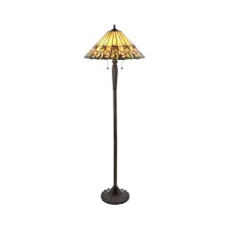 Endon 64192 - Lampadar Tiffany JAMELIA, 2x E27/60W/230V, Ø 50 cm