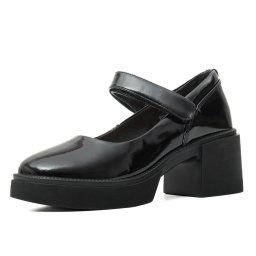 Pantofi dama din piele naturala lacuita, Karisma, J8J870008A 01-L, negru