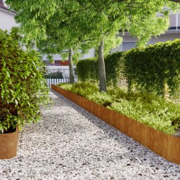 Borduri de gazon 10 buc. 25x103 cm otel Corten flexibil GartenMobel Dekor