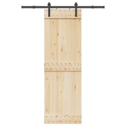 Set feronerie pentru usi glisante, negru, 152,5 cm, otel GartenMobel Dekor