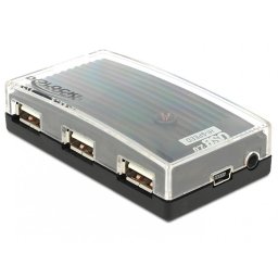 Hub USB 2.0 extern 4 Port + alimentare, Delock 61393
