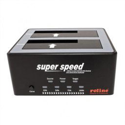 Docking station HDD SATA 2.5"+3.5" USB 3.0 cu functia HD Copy, Roline 16.01.4122