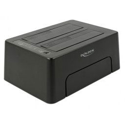 Docking Station USB 3.1-C la 2 x SATA HDD/SSD 2.5" + 3.5" cu functie de Clona, Delock 63957