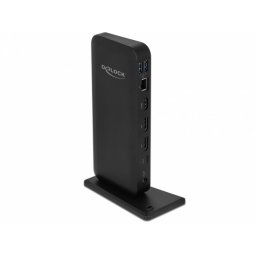 Docking Station USB-C la HDMI / Displayport v1.4 / USB 3.2 / Gigabit LAN / PD 3.0, Delock 87746
