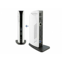 Docking Station Dual HDMI Full-HD, USB 3.2, LAN , Audio, Alb-Negru