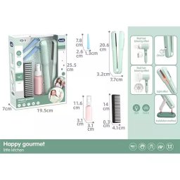 Set de jucării pentru îndreptat părul cu lumini și efecte sonore.