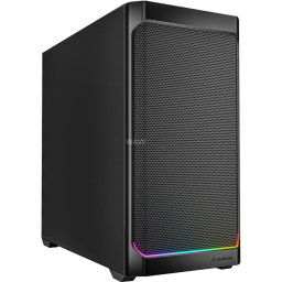 Carcasa Mini Tower Fara sursa MK4 RGB Strip Negru