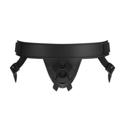 Mina Eclipse Ham Strap-on Negru Intens Seducator cu Suporturi Elastice pentru Tubul de Lubrifiant sau Alte Accesorii