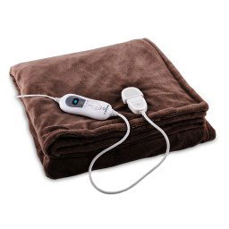 Klarstein Sherlock, 120 W, 180 x 130 cm, pătură încălzitoare, se spală, maro închis (HZD2-Dr.Watson-XL-BR)