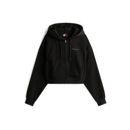 Tommy Jeans Hanorac negru / alb