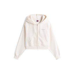 Tommy Jeans Hanorac galben muștar / alb