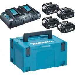 197626-8 - Set 4 acumulatori si incarcator, Li-Ion LXT, 18 V, 5 Ah, incarcare rapida, valiza speciala
