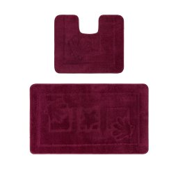 Set 2 Covorase Baie Maritime 2576, Marimi 60 x 100 50 x 60 cm, Mov, Antiderapant, Antialergic, Polipropilena
