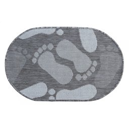 Covoras Intrare Tip Iuta, Model Flex 19614-111, Marime 50 x 80 cm, Bej, Maro, Antiderapant, Antialergic, Polipropilena, Living, Dormitor, Sufragerie, Birou