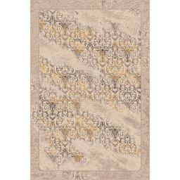 Covor Model Iris 28050-111, Marime 60 x 110 cm, Auriu, Crem, Inaltime Fir 8 mm, Antialergic, Polipropilena, Living, Dormitor, Sufragerie, Birou