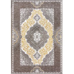 Covor Iris 28018-111, Marime 80 x 150 cm, Gri, Inaltime Fir 8 mm, Antialergic, Polipropilena, Living, Dormitor, Sufragerie, Birou