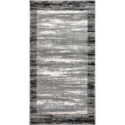 Covor Iris 28030-610, Marime 80 x 150 cm, Gri, Inaltime Fir 8 mm, Antialergic, Polipropilena, Living, Dormitor, Sufragerie, Birou