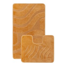 Set 2 Covorase Baie Symphony 2589, Marimi 50 x 80 40 x 50 cm, Bej, Inaltime Fir 0, Antiderapant, Antialergic, Polipropilena