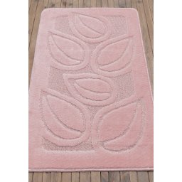 Set 2 Covorase Baie Flora 2574, Marimi 60 x 100 50 x 60 cm, Roz, Inaltime Fir 0, Antiderapant, Antialergic, Polipropilena