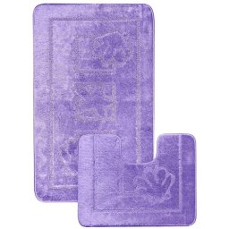 Set 2 Covorase Baie Maritime 2539, Marimi 60 x 100 50 x 60 cm, Mov, Antialergic, Polipropilena