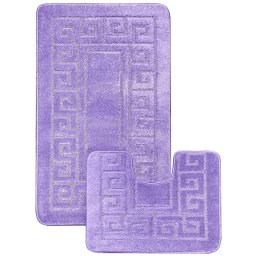 Set 2 Covorase Baie Ethnic 2539, Marimi 50 x 80 40 x 50 cm, Mov, Antiderapant, Antialergic, Polipropilena