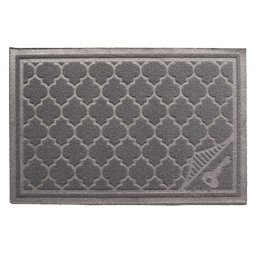 Covoras Intrare Tip Iuta, Model Faro 895-002, Marime 40 x 60 cm, Gri, Antialergic, Polipropilena, Living, Dormitor, Sufragerie, Birou