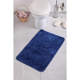 Set 2 Covorase Baie Flora 2582, Marimi 60 x 100 50 x 60 cm, Albastru, Antialergic, Polipropilena