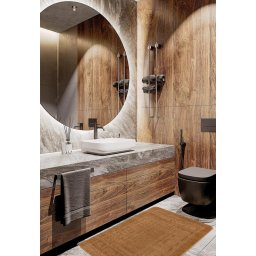 Set 2 Covorase Baie Ethnic 2546, Marimi 50 x 80 40 x 50 cm, Maro, Antialergic, Polipropilena