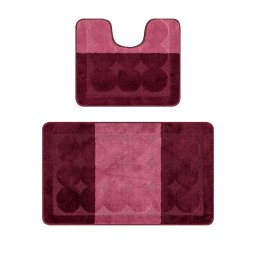Set 2 Covorase Baie Edremit 2576, Marimi 60 x 100 50 x 60 cm, Mov, Antialergic, Polipropilena