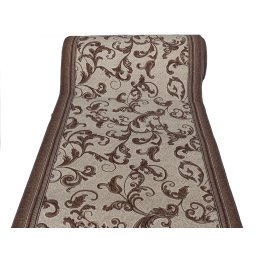 Traversa Paris 1733, Tesatura Plata, Latime 1.2m, Marime 120 x 300 cm, Maro, Festonata Surfilata Tivita, Antialergica, Polipropilena, Living, Dormitor, Coridor, Hol
