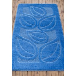 Set 2 Covorase Baie Flora 2509, Marimi 60 x 100 50 x 60 cm, Albastru, Antiderapant, Antialergic, Polipropilena