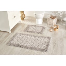 Covoras Baie Model Rombs, Marime 60 x 100 cm, Crem, Bumbac